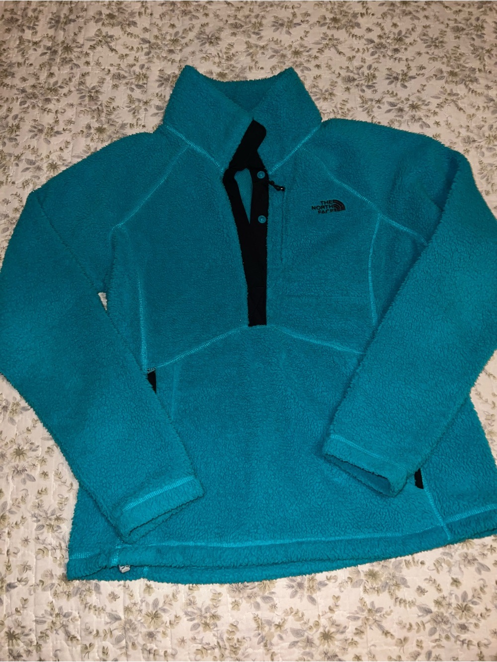 The North Face Teal Half-Zip Fleece Pullover